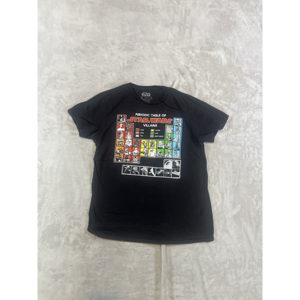 Star Wars Mens Periodic Table of Villains Graphic T-Shirt Black Medium Fifth Sun